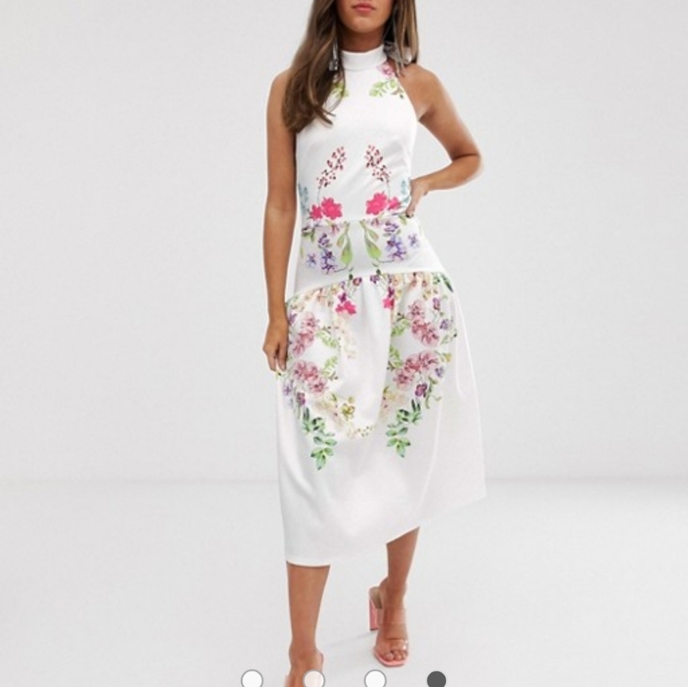 STUNNING DESIGNER FLORAL MIDI DRESS❣